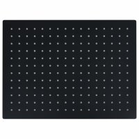 vidaXL Regenbrause Edelstahl 40x30 cm Rechteckig Schwarz