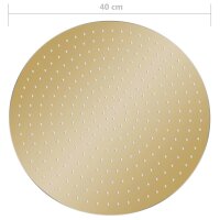 vidaXL Regenbrause Edelstahl 40 cm Rund Golden