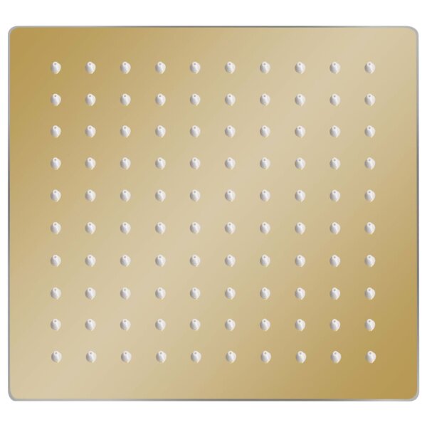 vidaXL Regenbrause Edelstahl 20x20 cm Quadrat Golden