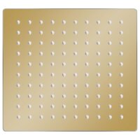 vidaXL Regenbrause Edelstahl 20x20 cm Quadrat Golden