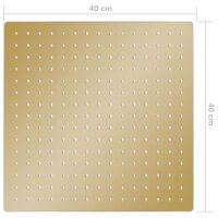 vidaXL Regenbrause Edelstahl 40x40 cm Quadrat Golden