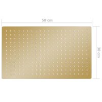 vidaXL Regenbrause Edelstahl 50x30 cm Rechteckig Golden