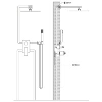 vidaXL Duschsystem Edelstahl 201 Silbern