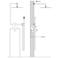 vidaXL Duschsystem Edelstahl 201 Golden