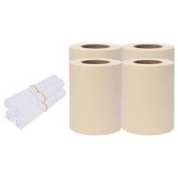 vidaXL Garten-Sichtschutz 4 Stk. PVC 35x0,19 m Creme