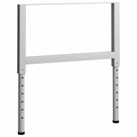 vidaXL Werkbankgestell Verstellbar 2 Stk. Metall 85x(69-95,5) cm Grau