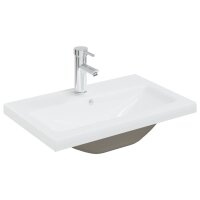 vidaXL Einbauwaschbecken mit Wasserhahn 61x39x18 cm...