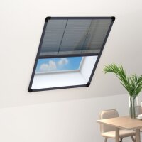 vidaXL Insektenschutz-Plissee für Fenster Aluminium...