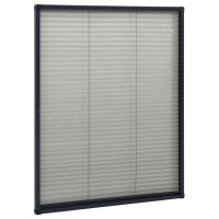 vidaXL Insektenschutz-Plissee f&uuml;r Fenster Aluminium Anthrazit 60x80cm