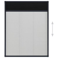 vidaXL Insektenschutz-Plissee f&uuml;r Fenster Aluminium Anthrazit 60x80cm