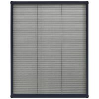 vidaXL Insektenschutz-Plissee f&uuml;r Fenster Aluminium Anthrazit 60x80cm