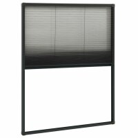 vidaXL Insektenschutz-Plissee f&uuml;r Fenster Aluminium Anthrazit 80x100cm