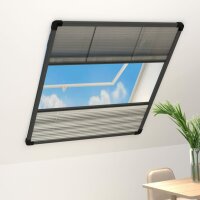 vidaXL Insektenschutz-Plissee für Fenster Alu 80x100...