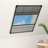 vidaXL Insektenschutz-Plissee für Fenster Alu 80x120...