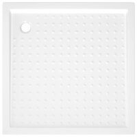 vidaXL Duschwanne Anti-Rutsch Wei&szlig; 80x80x4 cm ABS