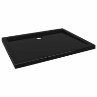 vidaXL Duschtasse ABS Rechteckig Schwarz 70x90 cm