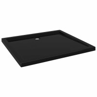 vidaXL Duschtasse ABS Rechteckig Schwarz 80x90 cm