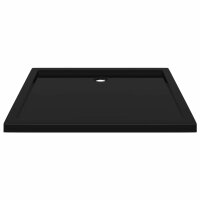 vidaXL Duschtasse ABS Rechteckig Schwarz 80x90 cm