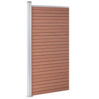 vidaXL Zaunelement WPC 95x186 cm Braun