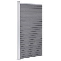 vidaXL Zaunelement WPC 95x186 cm Grau