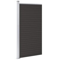 vidaXL Zaunelement WPC 95x186 cm Schwarz