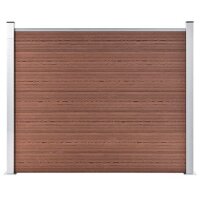 vidaXL Zaunelement WPC 180x146 cm Braun