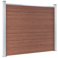 vidaXL Zaunelement WPC 180x146 cm Braun