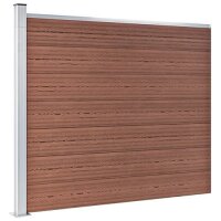 vidaXL Zaunelement WPC 175x146 cm Braun