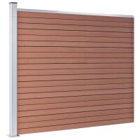 vidaXL Zaunelement WPC 175x146 cm Braun