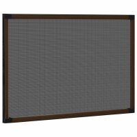 vidaXL Ausziehbarer Insektenschutz f&uuml;r Fenster Braun (100-193)x75 cm