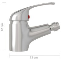 vidaXL Badezimmer Bidet Mischbatterie Silbern 13x12 cm