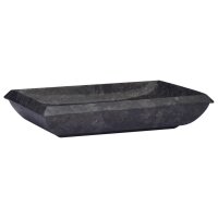 vidaXL Waschbecken Schwarz 50x35x10 cm Marmor