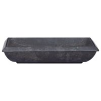 vidaXL Waschbecken Schwarz 50x35x10 cm Marmor