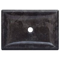 vidaXL Waschbecken Schwarz 50x35x10 cm Marmor