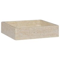 vidaXL Waschbecken Creme 40x40x10 cm Marmor