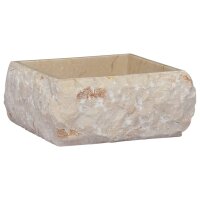 vidaXL Waschbecken Creme 30x30x13 cm Marmor