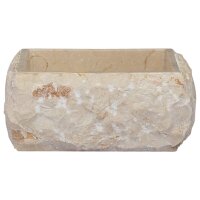 vidaXL Waschbecken Creme 30x30x13 cm Marmor