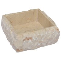 vidaXL Waschbecken Creme 30x30x13 cm Marmor