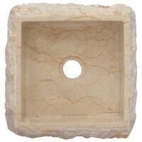 vidaXL Waschbecken Creme 30x30x13 cm Marmor