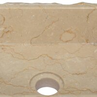 vidaXL Waschbecken Creme 30x30x13 cm Marmor