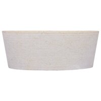 vidaXL Waschbecken Creme &Oslash;40x15 cm Marmor