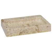 vidaXL Waschbecken Creme 38x24x6,5 cm Marmor