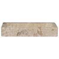 vidaXL Waschbecken Creme 38x24x6,5 cm Marmor