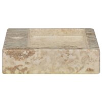 vidaXL Waschbecken Creme 38x24x6,5 cm Marmor