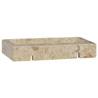 vidaXL Waschbecken Creme 38x24x6,5 cm Marmor