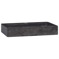 vidaXL Waschbecken Schwarz 38x24x6,5 cm Marmor