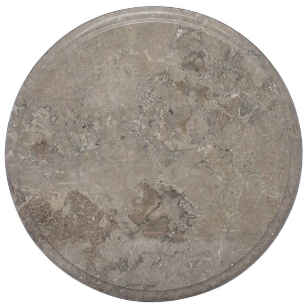 vidaXL Tischplatte Grau &Oslash;40x2,5 cm Marmor