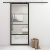 vidaXL Schiebetür Aluminium und ESG Glas 90x205 cm...