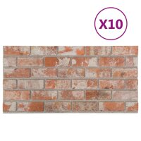 vidaXL 3D-Wandpaneele 10 Stk. Rot Backstein-Optik EPS