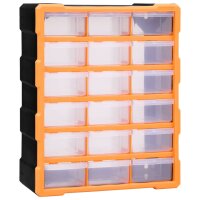 vidaXL Multi-Schubladen-Organizer 18 Schubladen 38x16x47 cm